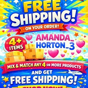 Colorful Free Shipping Promotional Poster